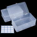 Plastic Storage Personal Box for Nail, 2 Pack Double-Layer Nail Implement Storage Box Organizer Case Manicure Tool Box for Nail Pedicure Supply Tools (C-clear-2pcs)