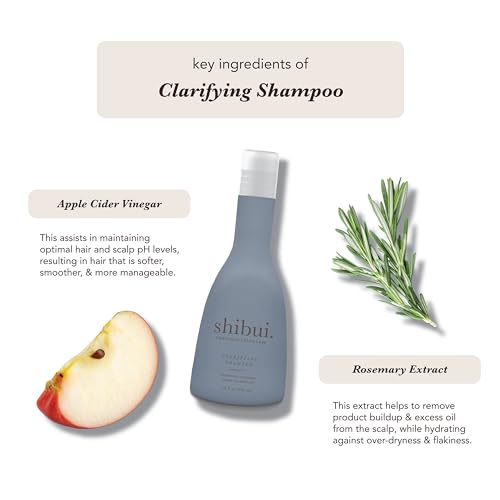 SHIBUI Clarifying Shampoo 12 Fl Oz - Deep Cleanses & Purifies Hair