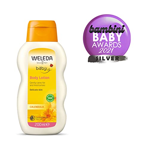 Weleda Baby Calendula Comforting Body Lotion 6.6 Fl Oz Pack of 2 - Sensitive Skin Moisturizer for Babies
