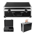 Yuelong Black Aluminum Tattoo Carry Case 12.6x9.5x5.1 Inch with Double Lock & Foam