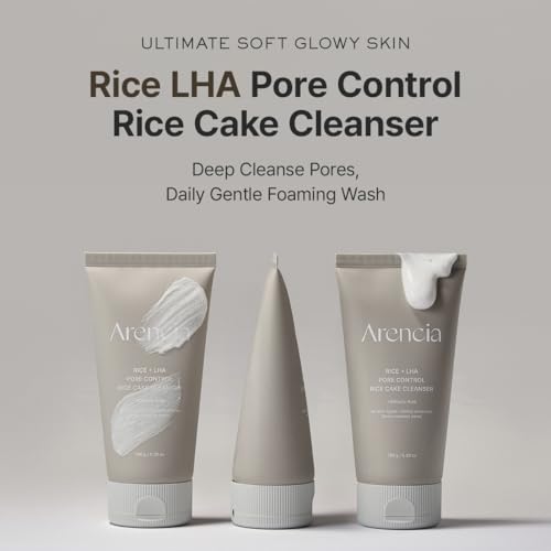 ARENCIA Rice + LHA Pore Control Rice Cake Cleanser - Deep Cleansing for All Skin Types - 150ml / 5.07 fl oz