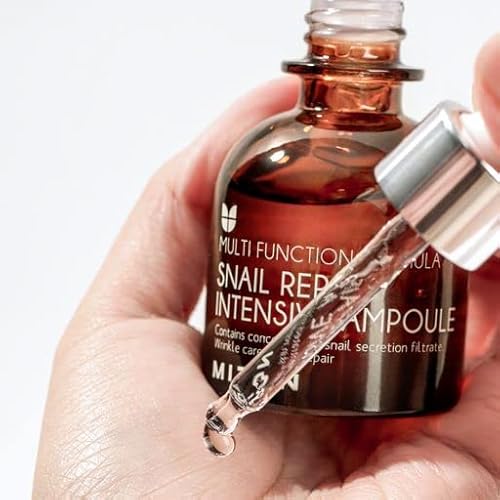 MIZON Snail Repair Intensive Ampoule & Black Snail All in One Cream. Moisturizing, anti-aging, blemish care, skin regeneration
