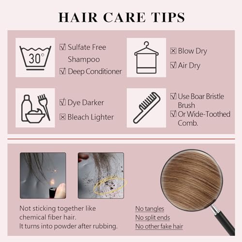 Sunya Tape-In Hair Extensions 14in Light Chestnut Brown #6 - 20 pcs, 40g (Remy Human Hair)