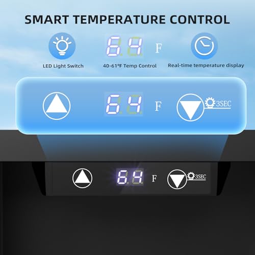 Black Antarctic Star 18L Beverage Refrigerator Cooler 24 Can Mini Fridge with LED Light
