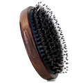 Men's Beard & Hair Grooming Brush - Dual Soft & Stiff Boar & Nylon Bristles, Travel Size, Gift Tin