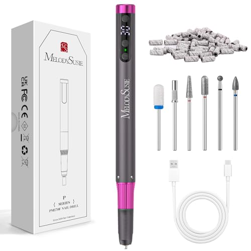 Cordless Pen-Shaped Nail Drill 30,000RPM for Nail Artists - Gray