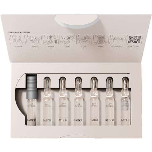 BABOR Lift Express Ampoule Concentrate, Instant Lifting Effect Fills Lines and Wrinkles Up To 6 Hours, Smoothing Skincare Capsule, Anti Aging Serum, Increase Firming & Elasticity, 7 Treatments