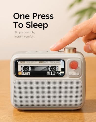 White Noise Machine with Bluetooth Speaker & Alarm Clock - Bedside Relaxation