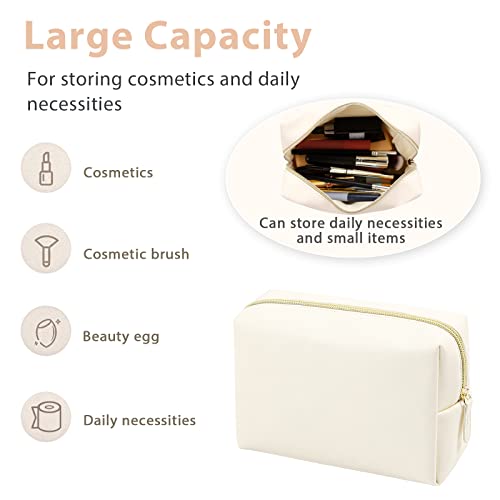 GFU Makeup Bag Large Travel Zipper Cosmetic Pouch, Toiletry Organizer for Women and Girls