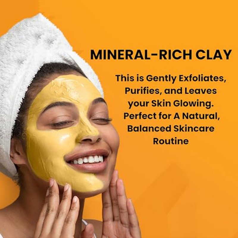 Brazilian Yellow Clay Powder 114 g - Natural | Cosmetic clay powder for Skin Care| Face Mask | Soap Making