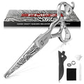 FMPZ Zebra Style 5.5-inch Professional Hair Cutting Scissors - Ergonomic Shears for Salon & Home