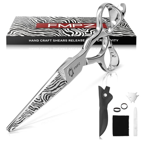 FMPZ Zebra Style 5.5-inch Professional Hair Cutting Scissors - Ergonomic Shears for Salon & Home