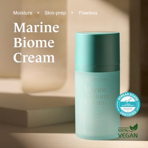 Velvet Code Marine Biome Cream - Formulated by Korean Dermatologists | K-Beauty PDRN & Niacinamide Moisturizer for Pore Refining, Tone Correction & Deep Hydration | Vegan, Silicone-Free (1.69 fl.oz)