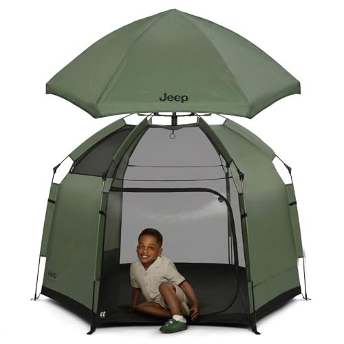Portable Baby Play Yard with Canopy and Mesh Sides - Travel & Indoor Use