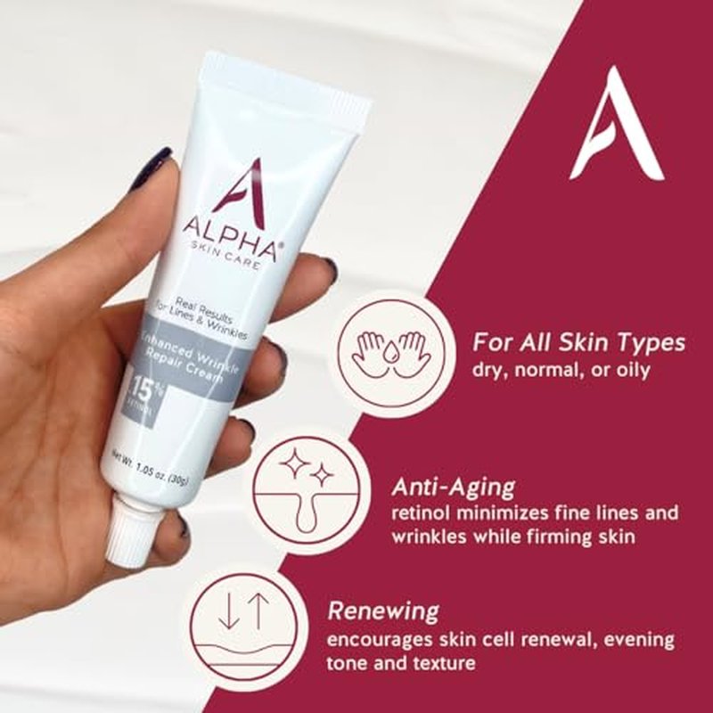 Alpha Enhanced Renewal 2oz and Enhanced Wrinkle Repair 1.05oz and Essential Facial Moisturizer with Acid 2oz