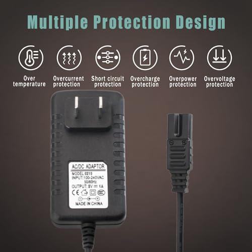 Charger Replacement for Wahl Shaver Shaper Charger, 2V Power Cord for Wahl Trimmer 8061, 8163, 8786-1001, 7367, 7357, 7029, 7060, 7035, 7339, 7356, 4000, for Wahl Clipper 5-Star Series Charging Cord