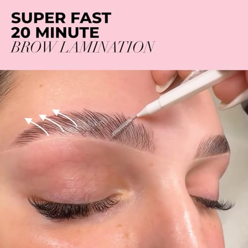 One V Salon Brow Lamination & Lash Lift Kit ? 2-in-1 Eyebrow Lamination & Eyelash Lift Set | At-Home DIY Kit for Fuller Brows & Curly Lashes | up to 20 applications with All Tools Included