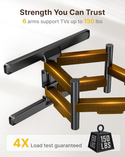 monTEK Full Motion TV Wall Mount 43-95 Inch Supports OLED, QLED, LED TVs