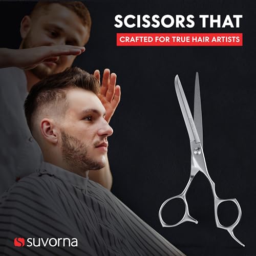 Suvorna Classic 6.5" Hair Cutting Scissors - Razor Edge Barber Shears for Hairdressers & Professionals