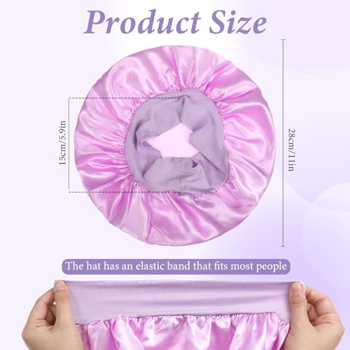 20 Pack Satin Sleep Bonnets for Women - Large Adjustable Hair Caps for Curly Dreadlocks & Natural Hair