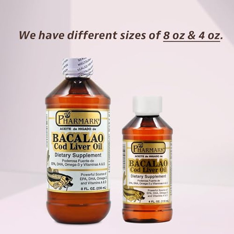 Aceite De Higado De Bacalao 8 Oz. Cod Liver Oil 2-Pack