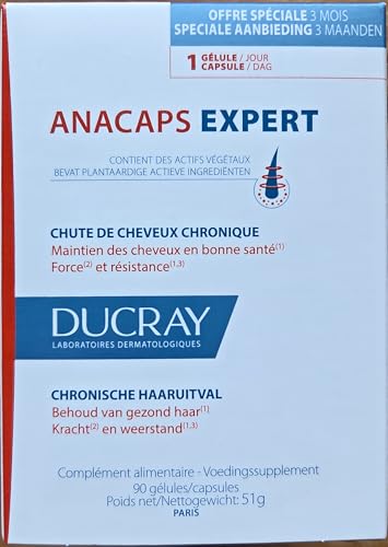 Ducray Anacaps Expert Recurrent Hair Loss Capsules - 90 Count