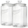 1.5 Gallon Airtight Glass Cookie Jars with Lids - 2 Pack, Mason Style, Food Storage