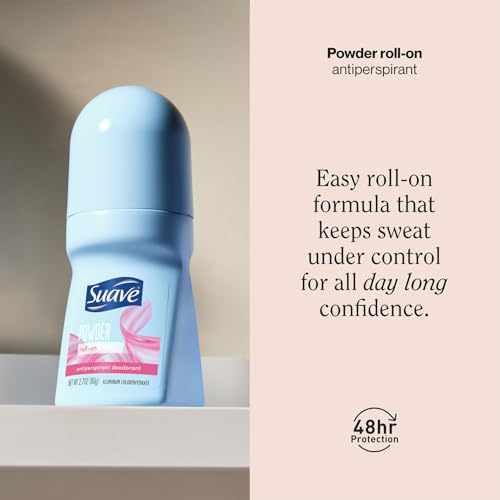 Suave Powder Roll-On Deodorant for Women 2.7 Oz - 6 Pack, Fresh Scent