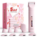 DERMAWAVE 5-in-1 Bikini Trimmer & Electric Razor for Women - Pink