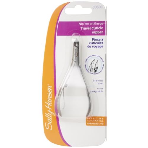 Sally Hansen Nip'em On The Go¢â Classic Travel Nipper, Cuticle Clipper, Nail Nipper, Contoured Handle, Controlled Grip, Stainless Steel