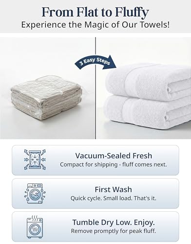 White 16-Piece Cotton Bath Towel Set - Soft Absorbent & Durable