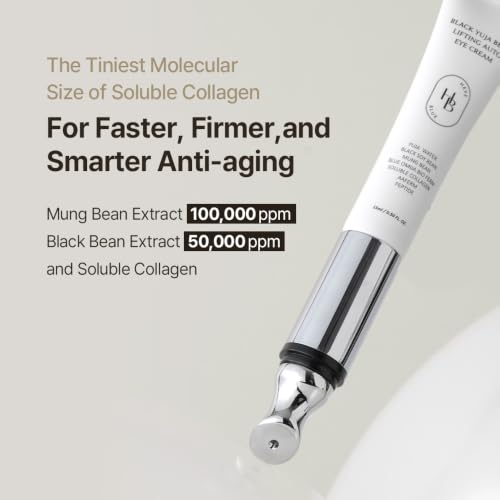 HEVEBLUE Yuja Bean Lifting Eye Cream for Sensitive Skin – Vegan, Anti-Aging Eye Treatment