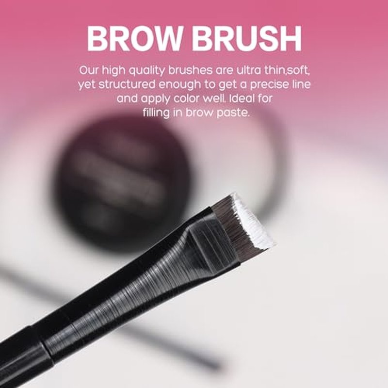 20g White Brow Mapping Paste Brow Contour Paste Brow Lip Shape Position Tool,2pcs Eyebrow Brush Set, Mapping Tool for Sketching Contouring the Eyebrow and Lip