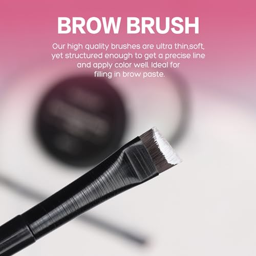 20g White Brow Mapping Paste Brow Contour Paste Brow Lip Shape Position Tool,2pcs Eyebrow Brush Set, Mapping Tool for Sketching Contouring the Eyebrow and Lip