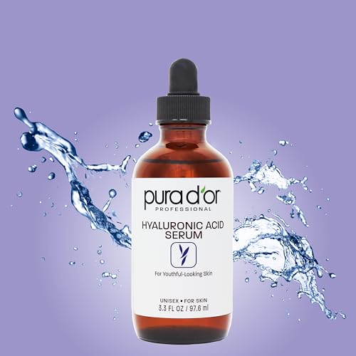 Hyaluronic Acid Facial Serum for Deep Hydration 3.3oz Pack of 2 – Skin Plumping & Anti-Aging