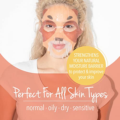 Animal Character Sheet Masks Pack of 12 - Hydrating K-Beauty Facial Masks for All Skin Types - Mixed / 1 Count