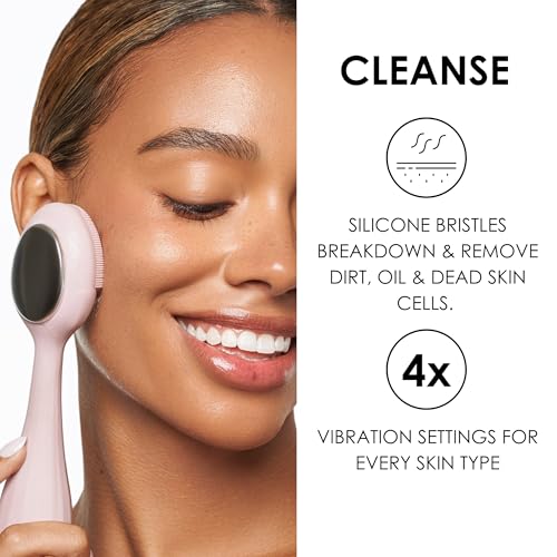 Rechargeable Waterproof Sonic Facial Cleansing Brush with Silicone Massager