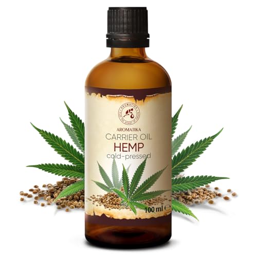 Cold Pressed Hemp Seed Oil for Skin Hair Nails Face Body - Natural Carrier Oil - 3.4 Fl Oz