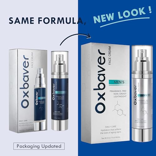 Oxbraver 6-in-1 Men's Face Cream Duo 1.7 oz Fragrance-Free Hydrating Anti-Aging
