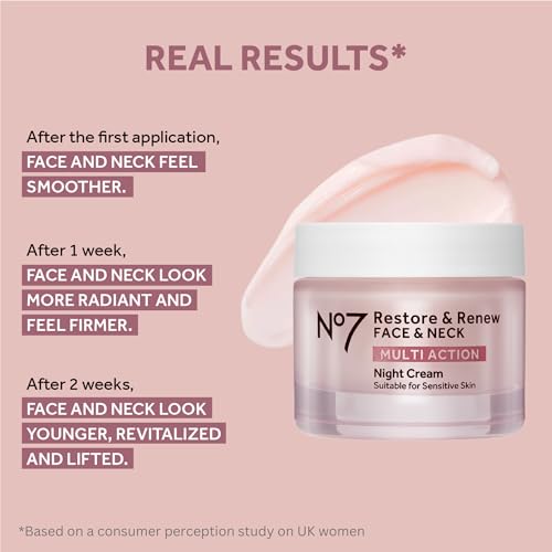 No7 Anti-Aging Face & Neck Skincare Set with SPF Night Cream