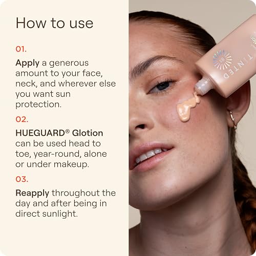 Live Tinted Hueguard Glotion Tinted Sunscreen SPF 50 Medium Deep 0.5oz - Glowy, Hydrating, Reef-Safe