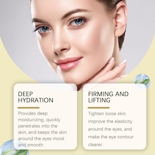 Gold Collagen Under Eye Mask Patches, 60 Pcs Anti-Aging Hydrating Eye Treatment for Dark Circles, Puffiness, Wrinkles and Fine Lines with Hyaluronic Acid