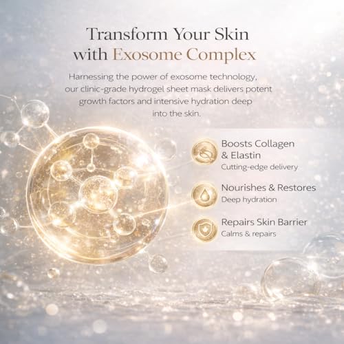 DOJAGI Hydrogel Exosome Face Mask Set - Intensive Hydration & Firming, 5 Sheets