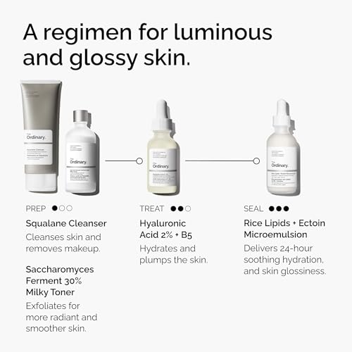 The Ordinary Rice Lipids + Ectoin Microemulsion Moisturizer 4 Fl Oz - Hydrating Barrier Repair for Dry Sensitive Skin