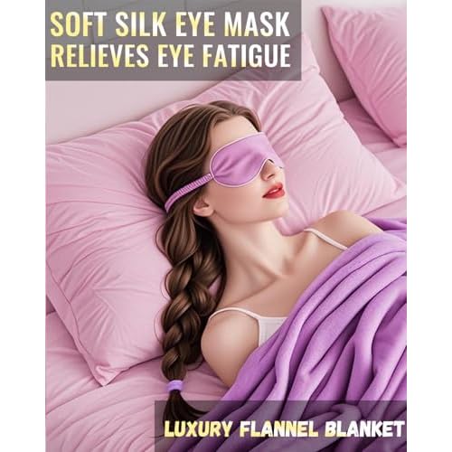 Spa Gift Baskets for Women - 12-Piece Self Care Kit with Soy Candle, Bath Salts, Purple Blanket, Insulated Tumbler, Eye Mask & More ? Unique Mothers Day, Birthday, or Get Well Soon Gifts for Women