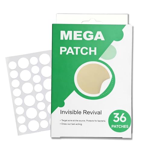 Hydrocolloid Pimple Patches for Face (36ct) ? Invisible 8mm & 12mm Acne Patches for Zits, Pimples & Blemishes, Vegan & Cruelty-Free