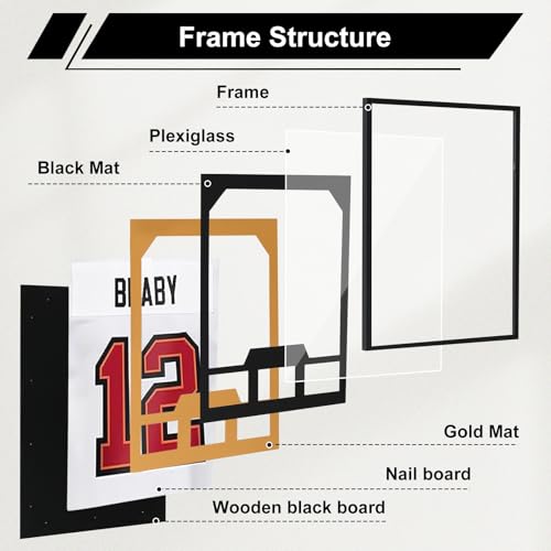 Nice C Jersey Display Case with Photo Slots 2 Pack - Memorabilia Frame
