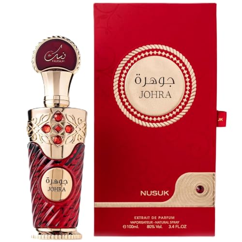 Nusuk Johra Unisex Long-Lasting Oud Perfume 100ml - Hibiscus Vanilla Amber