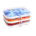Clear Hard Plastic Zipper Case,Transparent Double Zippers Hard Pouch with 3pcs,Portable Travel Organizer Bin for Toy Storage