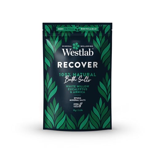 Recover Bath Salts with White Willow & Eucalyptus - 1kg for Muscle Relief